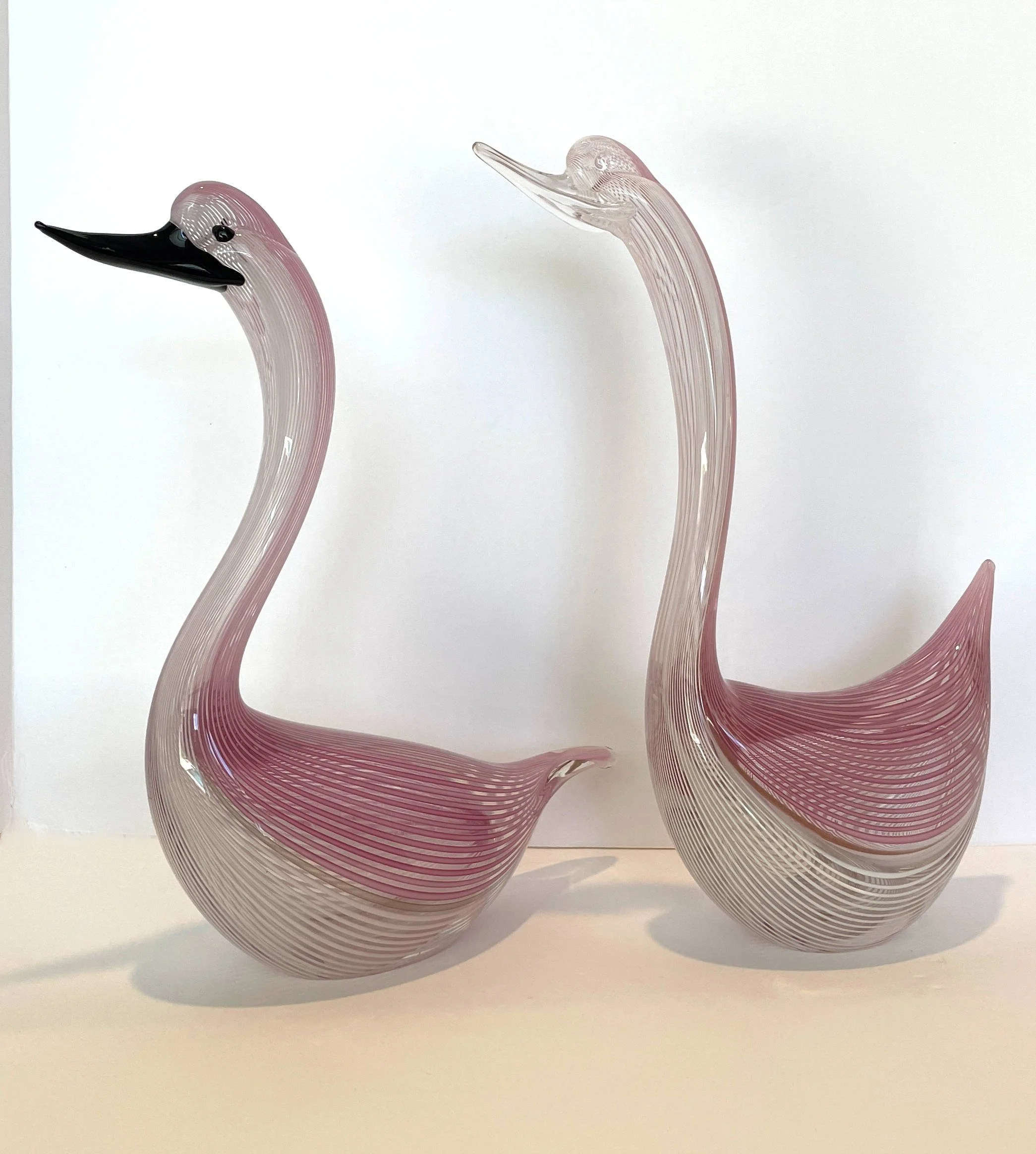 Encore Furniture Gallery-Pair - Italian Art Glass Birds by F